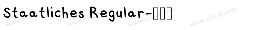 Staatliches Regular字体转换